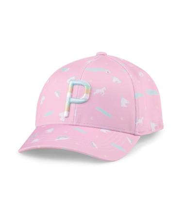 PUMA GOLF Girls' Standard Unicorn P Hat, Chalk Pink-Angel Blue, One Size