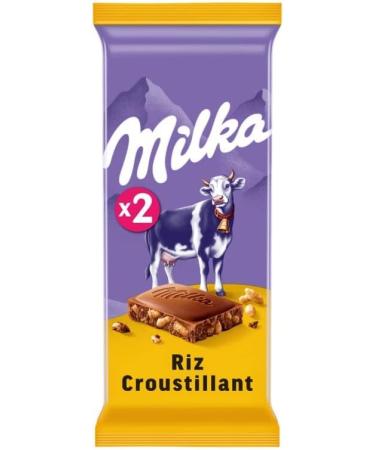  G n rique MILKA - Crispy Rice Milk - Soft and Crispy Chocolate - 200g - Pack of 4 - Sold in Packs - Buy Online on GoSupps.com