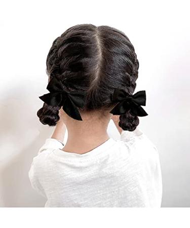 Black Bowknot Hair Clips for Girls - Set of 2 Cute Hair Accessories for Kids - Buy Online on GoSupps.com