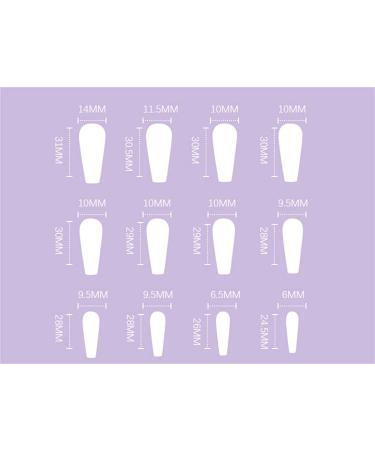 Buy French Fake Nails: Long Shiny Coffin Press On Acrylic Nails - 24pcs Sun & Moon Design for Women & Girls | International Shipping - Buy Online on GoSupps.com