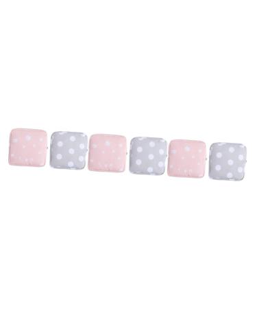 STOBAZA 6 pcs Pouch Towel Pink Makeup Purse Coin Bags Holders Nursing Zippered Wallet Outdoor Type Leaves Napkin Office Pad and Large Storage Portable Menstrual Capacity for -grey Picture 1x3pcs 13*13*3CMx3pcs