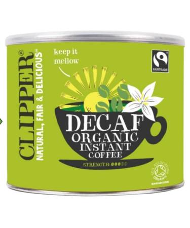 Clipper Coffee Decaf Arabica Coffee 500g Tin | Decaffeinated Instant Coffee | Gourmet Coffee | Sustainable Fairtrade Decaf 500 g (Pack of 1)