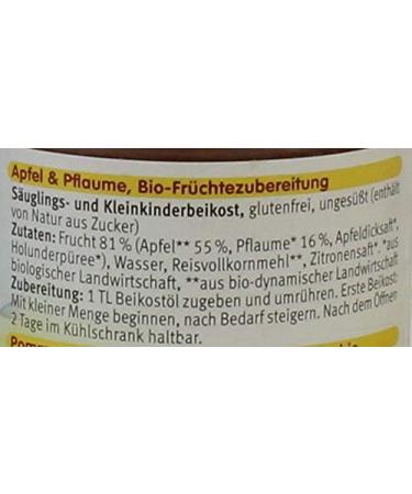 Holle Organic Apple and Plum (1 x 190 g) - Buy Online on GoSupps.com