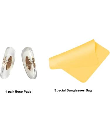 HICYCLE2 Ray-Ban Replacement Nose Pads for Aviator RB3025 RB3539 RB3026 RB3447 RB4263 RB3548 RB3716 - Sunglasses Repair Kit with Bonus Bag - 2 Pairs Gold - Buy Online on GoSupps.com