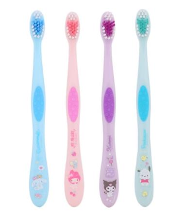 Set of 4 Cute Toothbrush Set Compact Head Assorted 1 Count (Pack of 1)