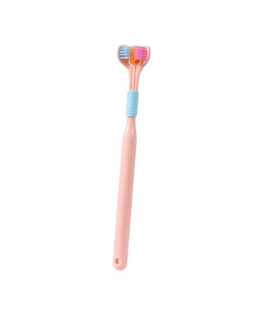 Macaron 3-Page Toothbrush for Kids & Adults | Soft Bristles Ideal for Special Needs & Autism | Family-Friendly Pink Design - Buy Online on GoSupps.com