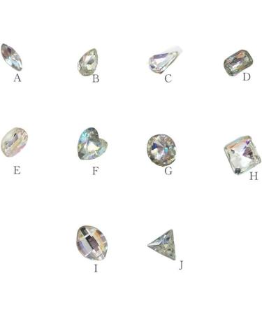 dijiusidy Nail Rhinestones Manicure Decorations Multiple-Shape Multi-color Glass DIY Decor Stickers Eye-catching Beauty Tools 8mmRound Satellite - Buy Online on GoSupps.com