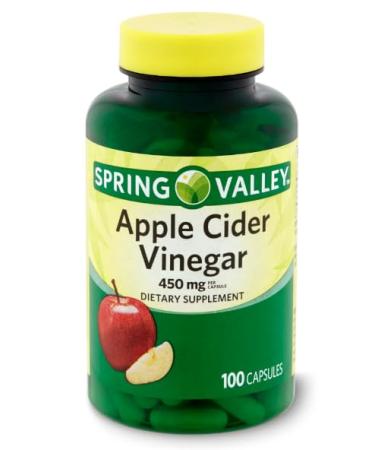 Spring Valley Apple Cider Vinegar Dietary Supplement 450mg -100 Capsules