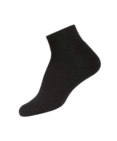 thorlos unisex-adult Hpmm Max Cushion Advanced Diabetic Low Cut Socks Large Black