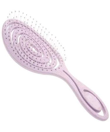 CS Beauty Eco Friendly Straw Hairbrush Flexible Soft Pin Bristles Detangling Wet/Dry Hair Head Massaging Pro Lilac - Buy Online on GoSupps.com
