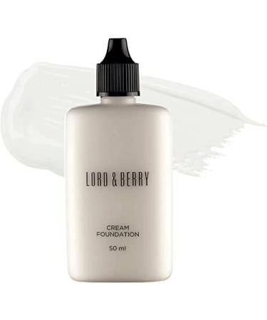 Lord & Berry CREAM FOUNDATION Fluid Foundation  Long Lasting Waterproof Coverage Foundation Enriched With Vitamin E and Argon Oil White Milk