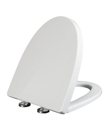 Elongated Toilet Seat Soft Close Quick Release Design Urea Formaldehyde Heavy Duty Toilet Seats Non-Slip Seat V Shape White Little Surprise