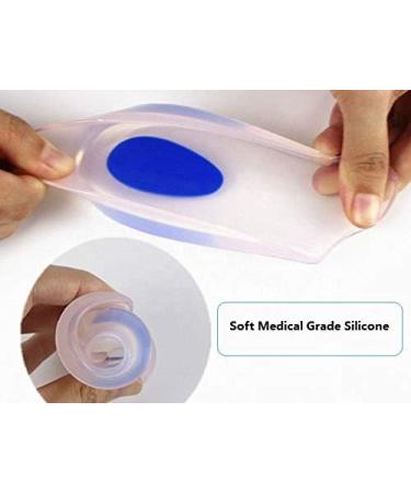 Buy 100% Medical Grade Silicone Gel Heel Cups - Large (UK 10-12) for Ultimate Comfort | International Shipping Available - Buy Online on GoSupps.com