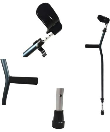 Forearm Crutches for Adults Adjustable Aluminum Canes for Walking Arm Crutches for Men with Handle Pad Lightweight Adjustable Crutches (Size : 1 Pair) Anniversary Independence - Buy Online on GoSupps.com