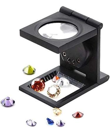 Magnifier 10 Times with Light Magnifying Glass Folding Magnifying Glass LED Magnifying Glass Handheld Magnifying Glass Ten Times Mirror Convenient Lens - Buy Online on GoSupps.com