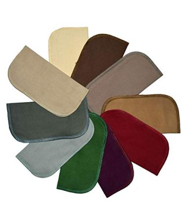 10-Pack 8x8 Inch Earth Tone Edge Solid Flannel Napkins - 1 Ply - Buy Online on GoSupps.com