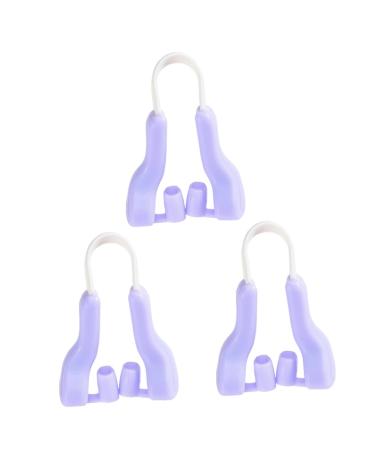 FRCOLOR 3pcs Beauty Tools Nose Lifter Straightener Lifting Nose up Clip nuzzle Nose straighteners Nose Beauty Clip Nose Beauty Tool t Tool Orthotics Nose Clip Shaper Shaping Booster Purple 5.3X3.8X1cmx3pcs Purplex3pcs