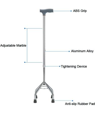 Ergonomic Four-Legged Crutches Elderly Crutches with Non-Slip Tips Lightweight Walking Cane Purposiveness - Buy Online on GoSupps.com
