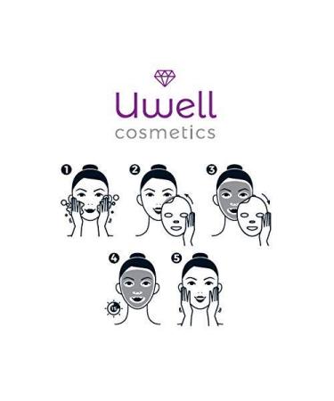 Uwell Cosmetics Anti-Aging Face Mask - Premium Aloe Vera Hydrogel Fleece Mask | 8 PCS Vegan Skin Tightening & Fold Reduction - Buy Online on GoSupps.com