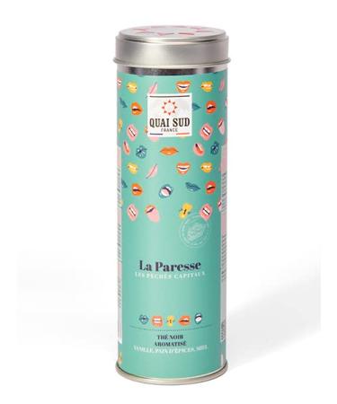 QUAI SUD Th Noir P ch s Capitaux "La Paresse" | 65g | Vanille-Pain d' pices-Miel