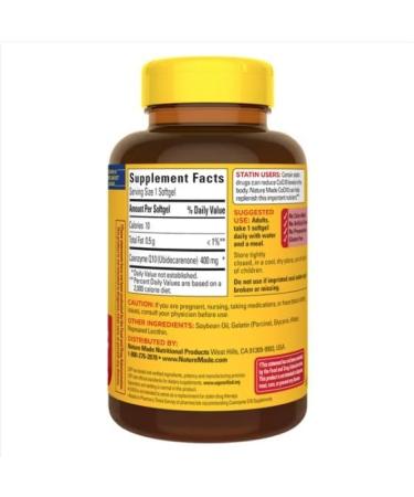 Nature Made CoQ10 400 mg - 90 Softgels | Heart Health & Energy Supplement | Vitamins & Dietary Supplements - Buy Online on GoSupps.com