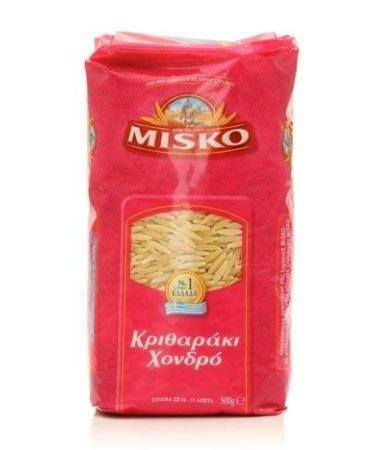 Misko - Greek Orzo Pasta Risoni Large, (4)- 17.6 oz. Pkgs. 1.1 Pound (Pack of 4)