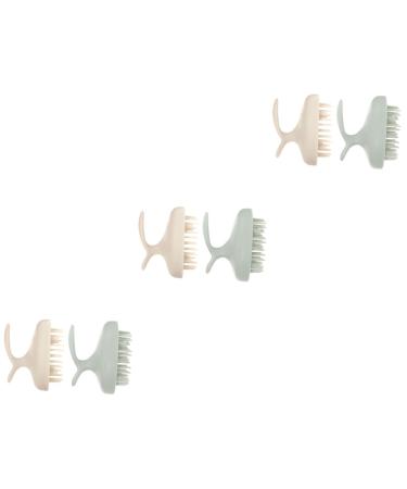 TOVINANNA 6 STK Shampoo Bush Massage Kamm A piece of funny hair straps Tool Hairhampoo Hair Windw scher Household Bureau Household Massage Combing Shampoo brush TPE