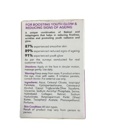 Derm'a Cult Retinol Cream Night Moisturizer for Wrinkles and Fine Lines| Anti Ageing Cream | For Men & Women 40 gm - Buy Online on GoSupps.com