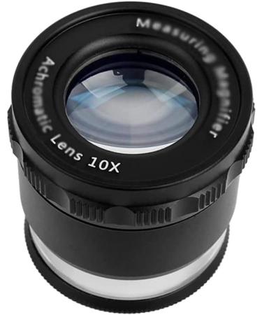 Magnifier 10x Illuminated Adjustable Cylindrical Measuring Magnifier with Multi-Scale Accurate Calibration