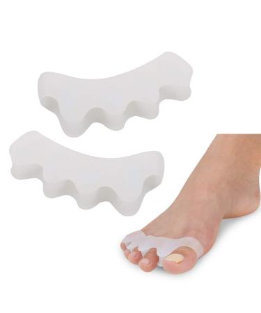 Inhemi 2 pieces of toe spreader silicone bpa free sail material comfortable hallux-valgus correction toe tensioner for hammer toe claws toes correction for women and men