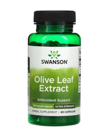 Swanson Olive Leaf Extract 750mg Super Strength - 60 caps Natural Immune Support & Antioxidants