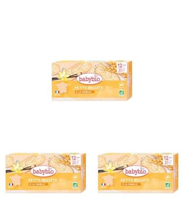 Babybio Petits Biscuits la vanille 160gr (Lot de 3) Vanille 160 g (Pack of 3)