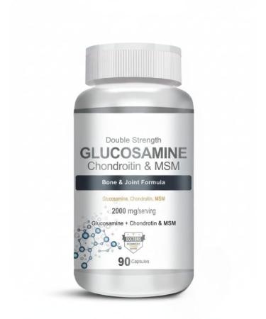 Glucosamine 1000mg MSM 500mg & Chondroitin 500mg Support Joint Strength 90 Capsules