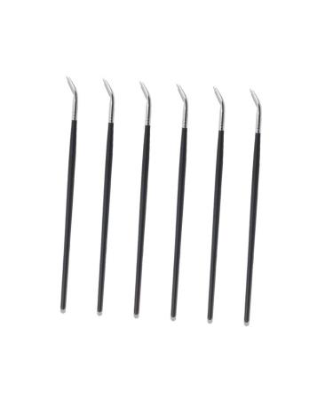 FOMIYES 6pcs Cream Tool Tools Eyeliner Makeup Bend Long Handle Brush Manmade Wooden Eye Cosmetic Fiber 18.1X0.5cm As Shown