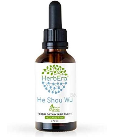 HerbEra He Shou Wu B60 Alcohol-Free Herbal Extract Tincture - 2 fl oz