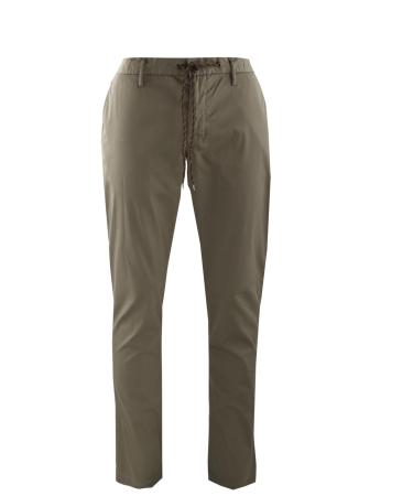 ALBERTO Slim Fit Pants Super Light Zipper Back Pockets Olive 32W / 34L Military