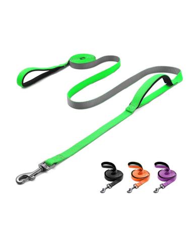 Demigreat tow lines for dogs 1.5m / 3m / 5m Robust long dog leash training line with padded handle and hand loop training leash for small to large dogs 1.5m / 5ft green