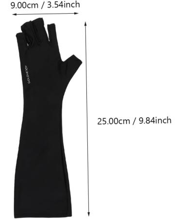 Healeved 2 Pairs Nail Gloves Manicure Gel Nail Glove Fingerless Manicure Gloves Nails Shield Glove Nail Oveglove Sun Gloves Polyester Sleeve Cosmetic Mj03 - Buy Online on GoSupps.com