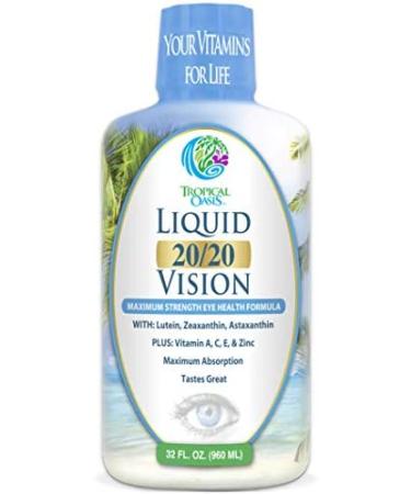 Liquid 20/20 Vision Eye Vitamin Formula with Lutein, Zeaxanthin, Astaxanthin - 32oz - Buy Online on GoSupps.com