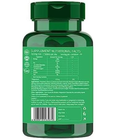 Magnesium Citrate + Glycinate + Oxide Complex Supplement - 30 Tablets | Supports Sugar Levels & Bone Health for Men & Women - Buy Online on GoSupps.com