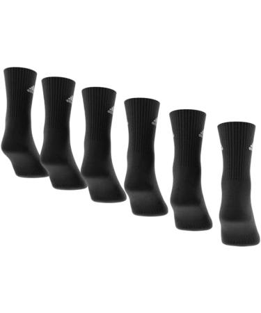 Buy adidas Unisex Cushioned Sportswear Crew Socks - 6 Pairs (19-21) | Black-White | International Shipping - Buy Online on GoSupps.com