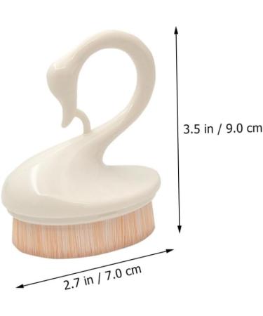 Housoutil 1pc Makeup Brush Cosmetic Applicator Supple Foundation Brush Portable Powder Brush Swan Foundation Brush Loose Liquid Travel Artificial Fiber Seamless White Face Brush - Buy Online on GoSupps.com
