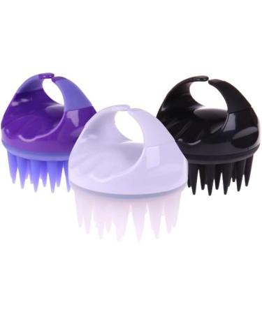 Premium Scalp Massage Device & Shampoo Brush for Women - Soft Silicone Cleaning Brush in Pink & Purple | ABS-HARSKAMM Spa Essentials - Buy Online on GoSupps.com