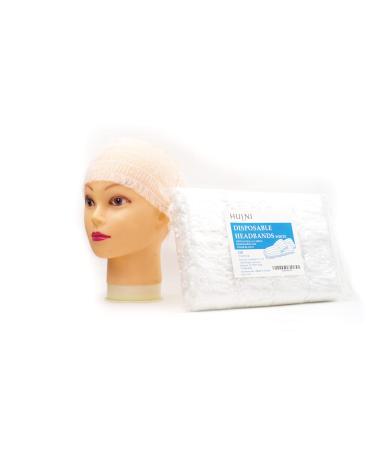 100-Pack Huini Disposable Spa Non-woven Headbands CD-104 | Soft & Stretchy Headbands for Salons and Spas - Buy Online on GoSupps.com