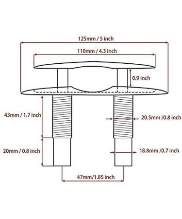 SUNOOM 5 Inch 316 Stainless Steel Boat Pull up Deck Cleat - Heavy Duty Marine Dock Cleat - Buy Online on GoSupps.com