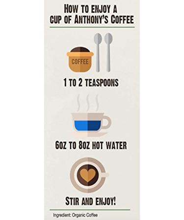 Anthony's Organic Instant Coffee 14oz - Ultra Fine Microground | Gluten Free Arabica | Non GMO - Buy Online on GoSupps.com