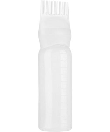 Hair Dye Brush Bottle Lightweight Root Comb Applicator Bottle Shampoo Hair Color Oil Comb Applicator Brush Tool with Graduated Scale Comb Bottle Applicator for Home Salons White - Buy Online on GoSupps.com