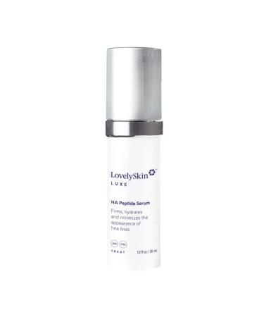 LovelySkin LUXE HA Peptide Serum Anti-Aging Face Serum Firms & Plumps Fine Lines 1 oz