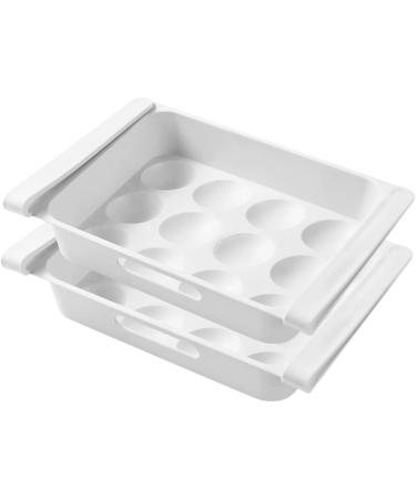 UKCOCO 4 pcs Multi-purpose Household Egg Storage White Case Drawer Type Container Home Refrigerator Fridge Whitex2pcs 26x18cmx2pcs - Buy Online on GoSupps.com