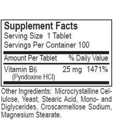 Dialyvite Hillestad Pharmaceuticals - Vitamin B6 25 mg - 100 Tablets - Buy Online on GoSupps.com